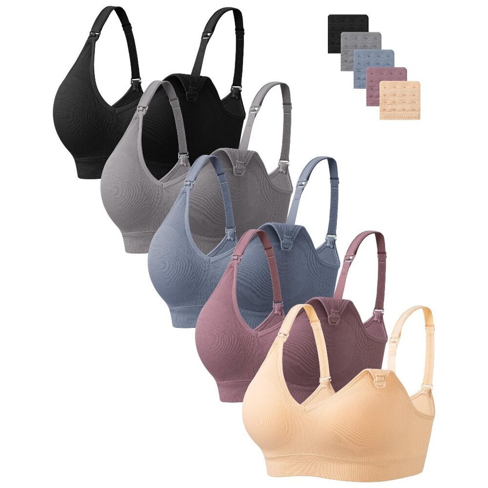 Seamless Wireless Nursing Bra Maternity Sleep Bra Adjustable Straps